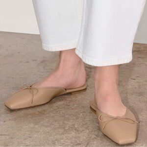 Everlane Ballet Mule Beige Square-Toe Size 10.5